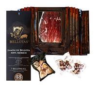 7 BELLOTAS 100% Iberico Ham | Made From Acorn Fed Iberico Pigs and Natural Curation Process | Spanish Jamon Pata Negra | Jamon Iberico Bellota | 48 Months (Sliced 30 X 100 gr.)