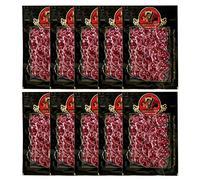 7 BELLOTAS 100% Iberico Pork Salami | Dry Cured Iberian Race Sausages Made from Acorn-fed Free-Range Iberian Pigs | Salchichon Iberico de Bellota | Sliced 10 X 100 gr.