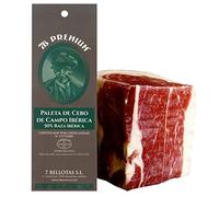 7 BELLOTAS 50% Iberian Race Shoulder Ham | Made From Free Range Iberico Pigs | Spanish Jamon Iberico Pata Negra | 20 Months Natural (Boneless + 1,0 Kg.)