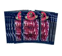 7 BELLOTAS 50% Iberian Race Shoulder Ham | Made From Free range Iberico Pigs | Spanish Jamon Iberico Pata Negra | 20 Months Natural Curation (Sliced 10 X 100 gr.)