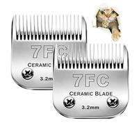 #7 Blade Dog Grooming Clipper Replacement Blades,Compatible with Andis Oster A5, Wahl KM Series Clippers,Detachable Stainless Steel Blade，Size-Cut Length 1/8"(3.2mm) 2 Packs