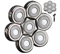 7 Blades Head Shaver Replacement Heads Electric Shaver Universal Replacement Blade Head Electric Razor for Men (7D Silvery)