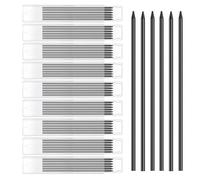 7 Box/42 Pcs for Tracer Pencil Refills for Carpenter Pencils, 2.8mm Solid Deep Hole Carpenters Woodworking Construction Pencil Lead Refills Replacement(Black, Red, Yellow) (Black)
