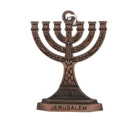 7 Branch Menorah Israel Holy Jerusalem Holder Keychain Bag Backpack Ornament For Home Wedding Party Religious Candlestick Holder