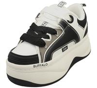 (7) Buffalo Orcus Vegan Womens Platform Boots in Black White