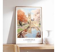 7 Cambridge Poster England Poster European Poster Cambridge University Poster Historical Poster Poster A5 - Wall Art Home Decor Movie Poster Canvas Film Cinema Retro Vintage Cult Classic Nostargic Sa