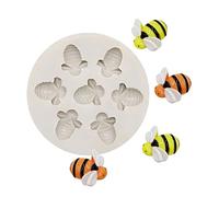 7 Cavity Bumble Bee Silicone Mold for Chocolate, Handmade Silicone Bee Baking Chocolate Molds, Cake Decorating Fondant Candy Baking Cake molds, Sugar Cube Mold