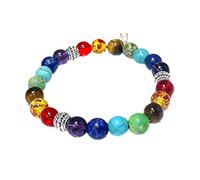7 Chakra Bracelet - 8mm Hand-Knotted Natural Stone Beads for & Couples, Energy Balance Spiritual Jewelry (3)
