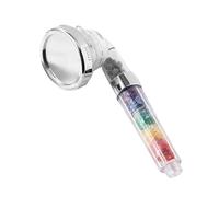 7 Chakra Crystal Shower Head - Natural Amethyst & Rose Quartz Gemstones for Spa-Like Experience, High Pressure Water Saving