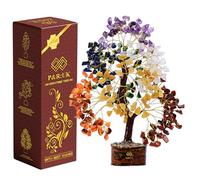 7 Chakra Crystal Tree of Life - Healing Crystals for Positive Energy & Prosperity - Chakra Gemstone Money Tree for Good Luck - Spiritual Home Decor Gift for Women & Mom