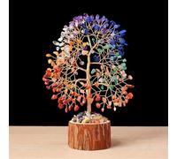 7 Chakra Crystal Tree of Life with Natural Gemstones, Handmade Reiki Healing Tree for Positive Energy & Good Luck, Spiritual Home Office Decor, Birthday Housewarming Gifts for Mum Sister (Style 6)