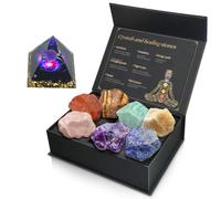 7 Chakra Crystals and Healing Stones Set - Large Raw Crystals and Stones (2-2.5") Positive Energy Meditation Healing Stone Spiritual Cleansing and Protection, Unique Birthday Gifts for Women