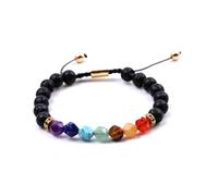 7 Chakra Gemstone Bracelet - Faceted Agate Amethyst Lapis Lazuli Beads with Micro Pavé, Natural Stone Jewelry Gift