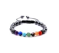 7 Chakra Gemstone Bracelet - Faceted Agate Amethyst Lapis Lazuli Beads with Micro Pavé, Natural Stone Jewelry Gift