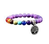 7 Chakra Healing Bracelets Tree Of Life Om Symbol Natural Stone Beads Bracelet Bangle Tibetan Buddhist Women Men Jewelry