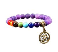 7 Chakra Healing Bracelets Tree Of Life Om Symbol Natural Stone Beads Bracelet Bangle Tibetan Buddhist Women Men Jewelry