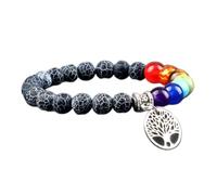 7 Chakra Healing Bracelets Tree Of Life Om Symbol Natural Stone Beads Bracelet Bangle Tibetan Buddhist Women Men Jewelry