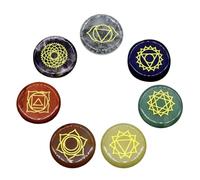 7 Chakra Healing Crystal Stones Set - Natural Reiki Palm Stones with Raw Gemstones, Anxiety Relief, Meditation & Energy Balancing Kit,Spiritual Gift for Women (with Guidebook)