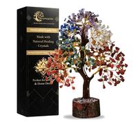 7 Chakra Healing Crystal Tree of Life 500 Gemstone Beads - Handmade Gemstone Bonsai Tree for Positive Energy, Meditation, Reiki, Feng Shui & Home Décor - Spiritual Gift for Women, Mum & Housewarming