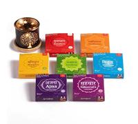 7 Chakra Incense Brick Super Set by Aromafume | 63 bricks & Tree of Life Exotic Burner | Smokeless Incense Set for Chakra Balance | Yoga & Meditation Gifts | Incense Kit for Plexus, Root Chakra & more