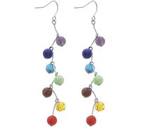 7 Chakra Stone Dangle Earrings Long Beaded Earrings Healing Engery Earrings for Women and GirlsDurability
