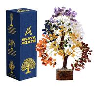 7 Chakra Tree of Life Crystal Tree | 300 Natural Gemstone Beads | Healing Crystal Tree for Housewarming, Positive Energy, Money & Good Luck | Birthday Gift for Women, Men, Mom, Sister & Friends