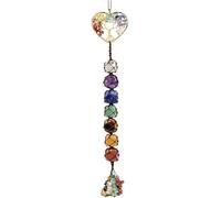 7 Chakras Crystals - Natural Gemstones for Women - Polished Tumbled Stones - Positive Energy - Spiritual Meditation - Hanging Ornament/Window Ornament/Feng Shui