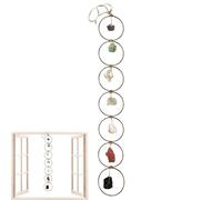 7 Chakras Gemstones Wall Decor, Natural Raw Crystal Stone 7 Chakras Wall Decor, Healing Crystals Natural Gemstones Hanging, Positive Energy Spiritual Meditation Hanging Ornament Wall Hanger