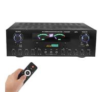 7 Channel Bluetooth 5.2 Stereo Audio Amplifier, 1200W High Power with Remote, Supports FM USB SD, Ideal for Home Theater and Karaoke Systems