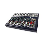 7-channel Mixer Singing, USB Microphone Professional Mixer with Digital MP3 Display, Handles High/mid/bass Tones, Support U Disk Reading, Various Reverb Effects, for Home Live Stage