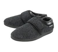 Dunlop Men's Orthapedic Easy Close Velcro Slippers in Grey | Size: 7 Dunlop Grey 7