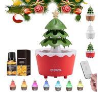 7-color Gradient Light Tree Essential Oil Diffuser, Three-speed Timed Fragrance Diffusion, Silent Atomization Technology, Holiday Decoration Atmosphere Light (Red Osmanthus*2)