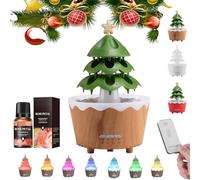 7-color Gradient Light Tree Essential Oil Diffuser, Three-speed Timed Fragrance Diffusion, Silent Atomization Technology, Holiday Decoration Atmosphere Light (Wood Rose*2)