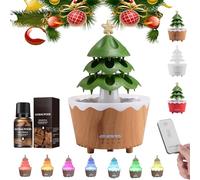 7-color Gradient Light Tree Essential Oil Diffuser, Three-speed Timed Fragrance Diffusion, Silent Atomization Technology, Holiday Decoration Atmosphere Light (Wood Sandalwood*2)