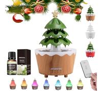 7-color Gradient Light Tree Essential Oil Diffuser, Three-speed Timed Fragrance Diffusion, Silent Atomization Technology, Holiday Decoration Atmosphere Light (Wood Freesia*2)