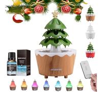 7-color Gradient Light Tree Essential Oil Diffuser, Three-speed Timed Fragrance Diffusion, Silent Atomization Technology, Holiday Decoration Atmosphere Light (Wood Ocean*2)