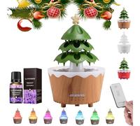 7-color Gradient Light Tree Essential Oil Diffuser, Three-speed Timed Fragrance Diffusion, Silent Atomization Technology, Holiday Decoration Atmosphere Light (Wood Lavender*2)
