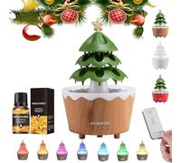 7-color Gradient Light Tree Essential Oil Diffuser, Three-speed Timed Fragrance Diffusion, Silent Atomization Technology, Holiday Decoration Atmosphere Light (Wood Osmanthus*2)