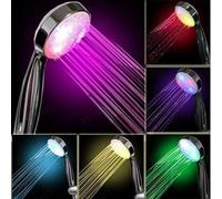 7 Color LED Bathroom Shower Head, 7 Colors Colour Changing Light up Handheld Shower Head, Water Saving Spray Bathroom Spa Shower Heads