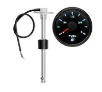 7 Color Light 52mm Fuel Level Gauge+ 0-190 ohm Fuel Float Sensor 100~500mm Oil Tank Meter Indicator For Car Boat RV Yacht Stable Monitoring(With 325mm sensor)