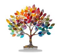 7 Colorful Chakra Gemstone Healing Crystal Money Tree Crystal Bonsai Feng Shui Fortune Money Tree Tabetop Gemstone Trees for Home Office Desk Decor
