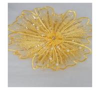 7 Colors Hand Three Dimensional Beads Embroidery Sequin Flower Patch DIY Clothing Design Accessories (Yellow)
