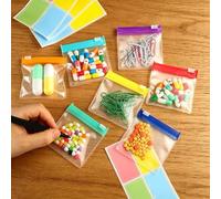 7 Colors Waterproof Clear Pill Pouch, Portable Bags with Slide Lock