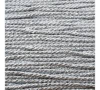 7 COLOUR 3mm Metallic Lurex Cord Barley Twist Christmas Rope BUY 1 2 4m+ 669, Silver, 2 Metres