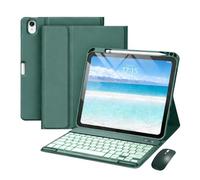 7-Colour Backlit Keyboard Case & Mouse Compatible with iPad Air 11 M2/M3/M4(Green)