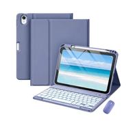 7-Colour Backlit Keyboard Case & Mouse Compatible with iPad Air 11 M2/M3/M4(Purple)