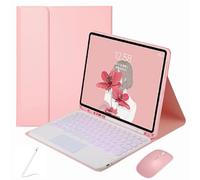 7-Colour Keyboard Case, Mouse & Stylus Compatible with iPad Air 11 M2/M3/M4(Pink)