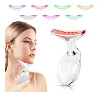 7 Colour LED FACE Beauty Massager, 3 Modes for Skin Tightening & Neck Lifting, Anti Aging Wrinkle Remover, EMS Massage Face Toning Firming Device for Women