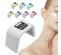 7 Colour LED Face Light Therapy Mask, Portable LED Face Mask, Skincare Facial Machine, Red Light Therapy Lamp for Face & Body for Face Body Wrinkle Removal Anti-Aging Skin Rejuvenation Facial Care
