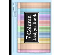 7 Column Ledger Book: Colorful Horizontal Accounting Tracker Notebook for Bookkeeping, Columnar Pad 7 Columns for Small Business